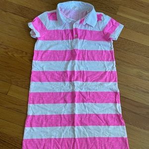 Crewcuts pink and white striped dress, size XL (12-14)